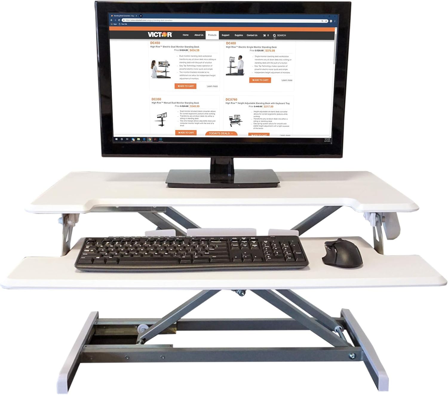 Black Height Adjustable Standing Desk M249