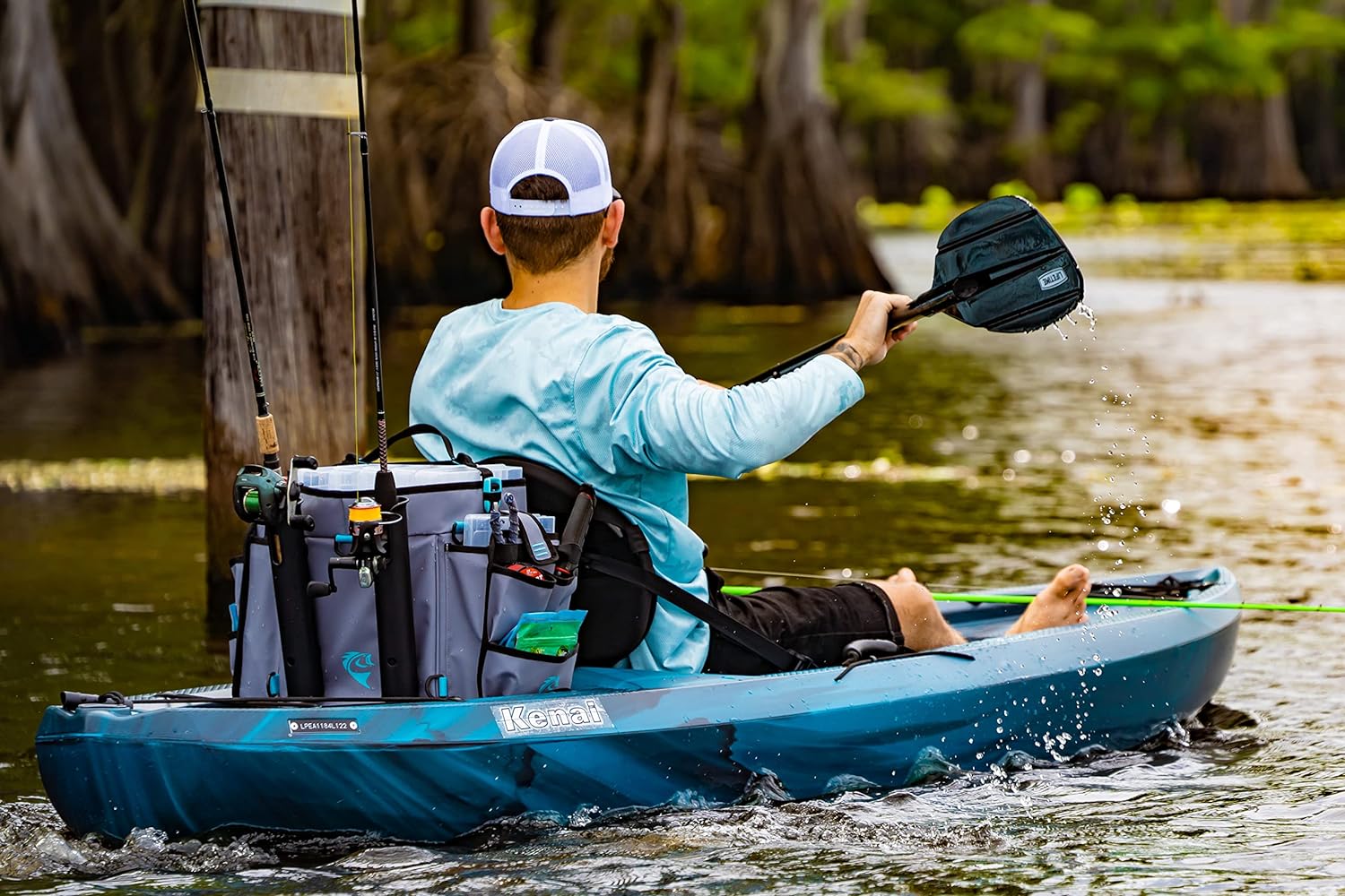 3700 Size Grey Zipperless Heavy Duty Water Resistant Tarpaulin Kayak Tackle Bag B61323
