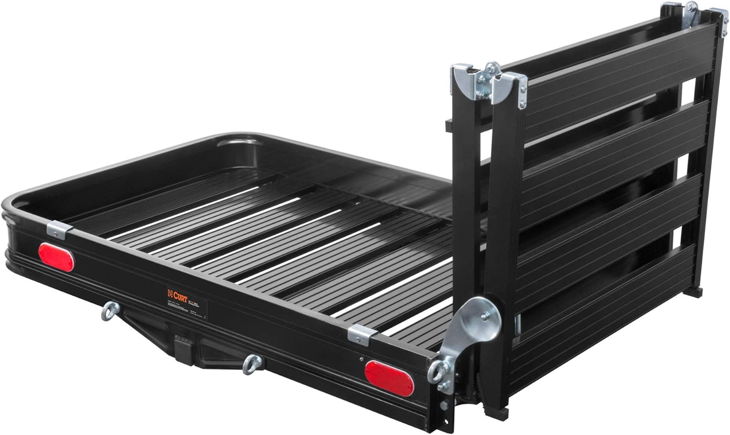 Black Aluminum Hitch Cargo Carrier with Ramp E9139