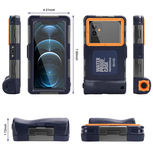 Waterproof Protective Case for Phones Up to 6.9 Inch with Lanyard Y83938