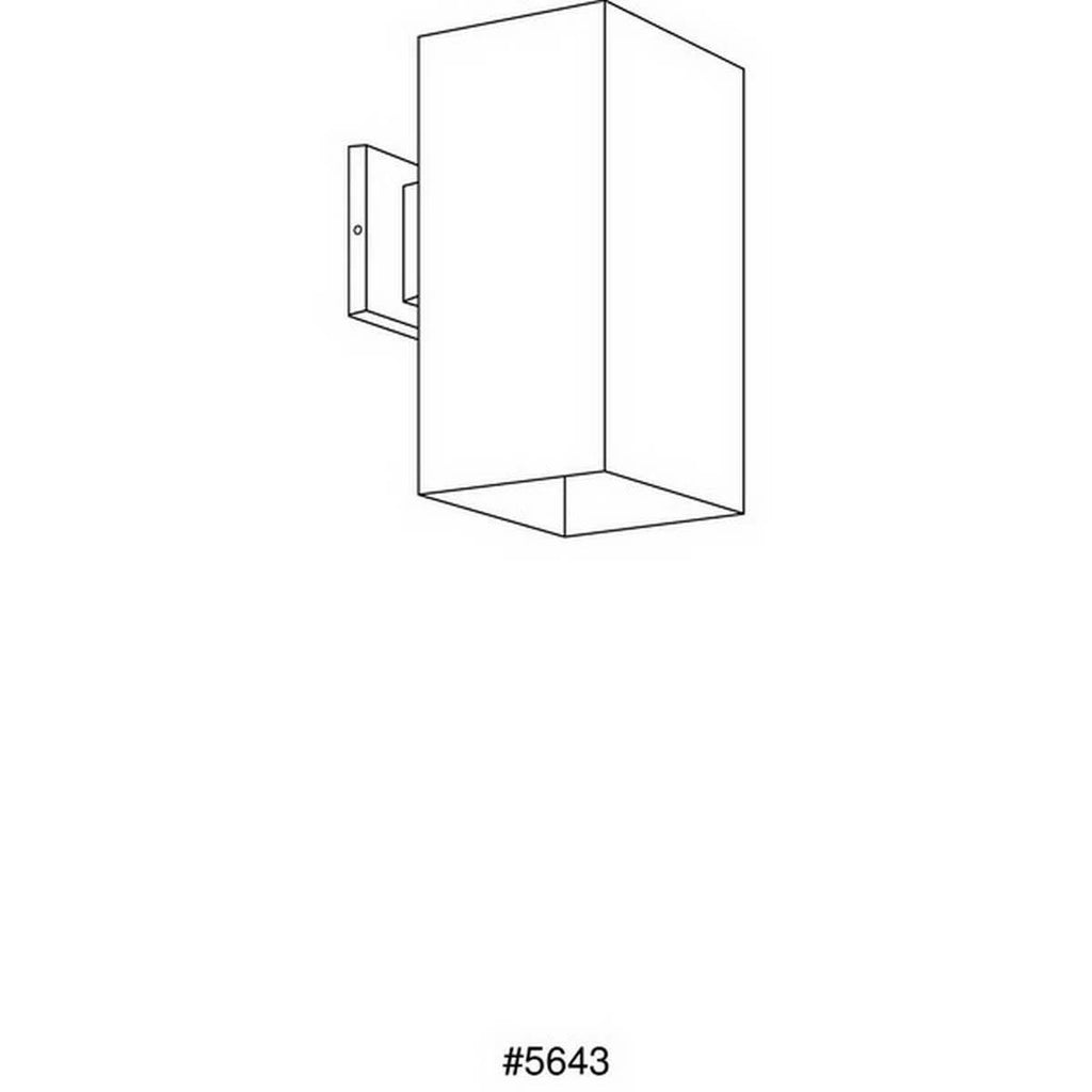 Black Square LED Wall Lantern R652