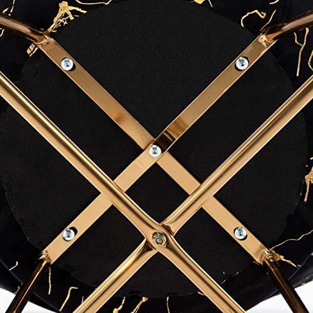 Khaki Velvet Upholstered Arm Chair with Golden Metal Frame Legs G484247