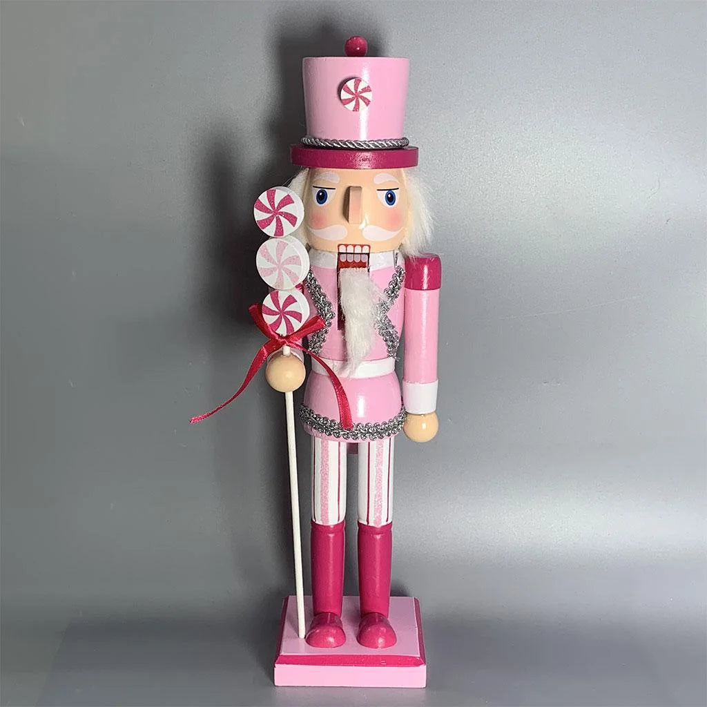 35cm Wood Standing Nutcracker Soldier Figures O1810