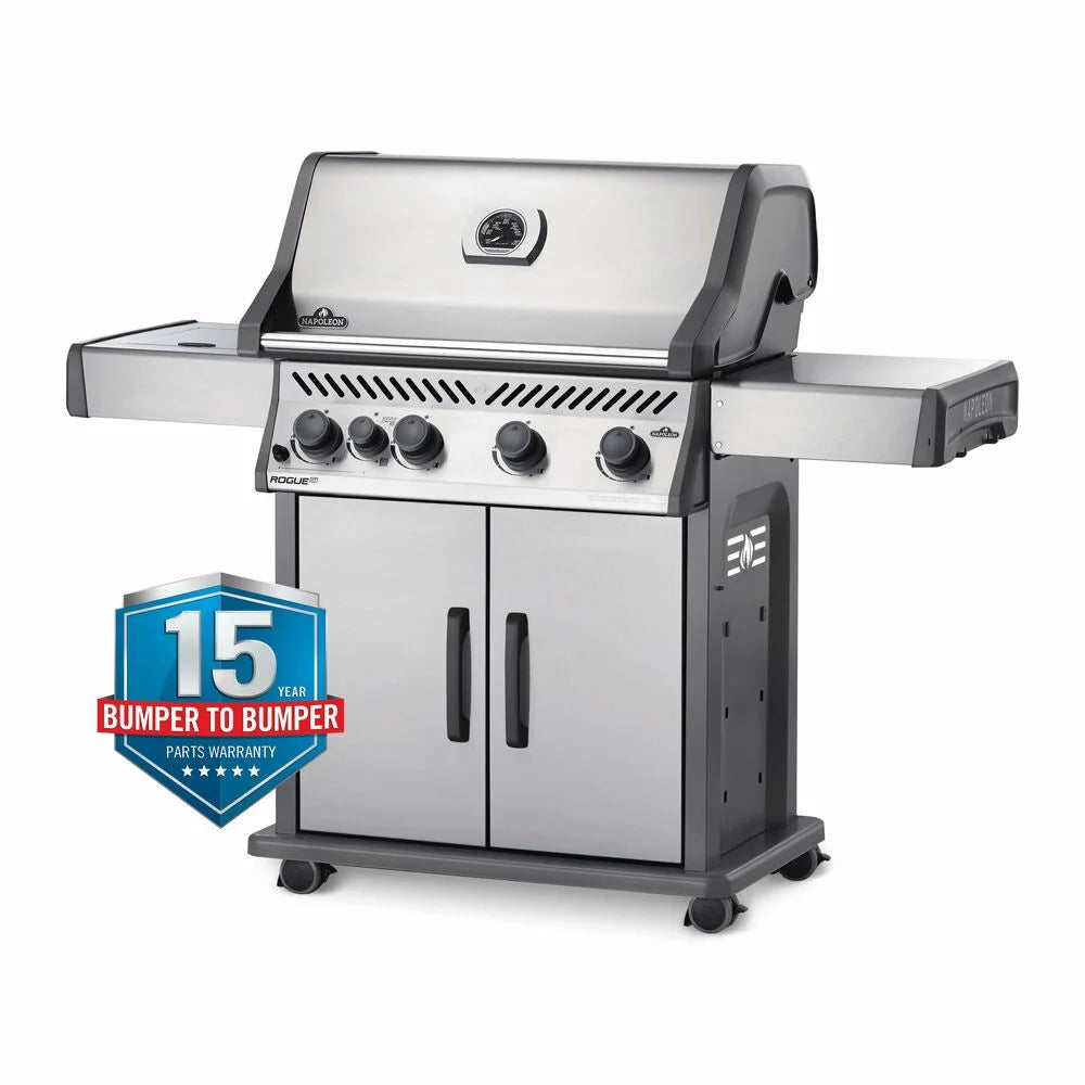 Stainless Steel Propane Gas Grill with Infrared Side Burner K3515