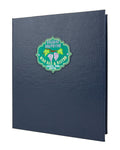 Cobalt Blue Ostrich Casebound Menu X169