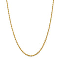14kt Yellow Gold Diamond Cut Rope Chain 24 inch Lobster Clasp O425