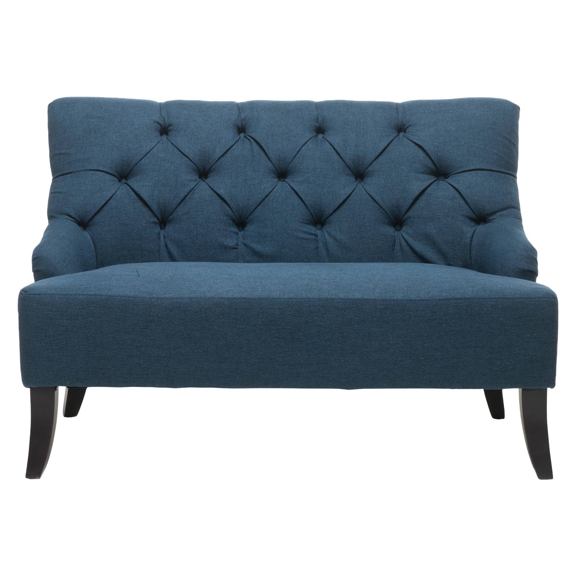 Dark Blue Fabric Settee L487725