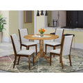 5-Pc Mid Century Dining Table Set with 4 Kitchen Chairs Z8311