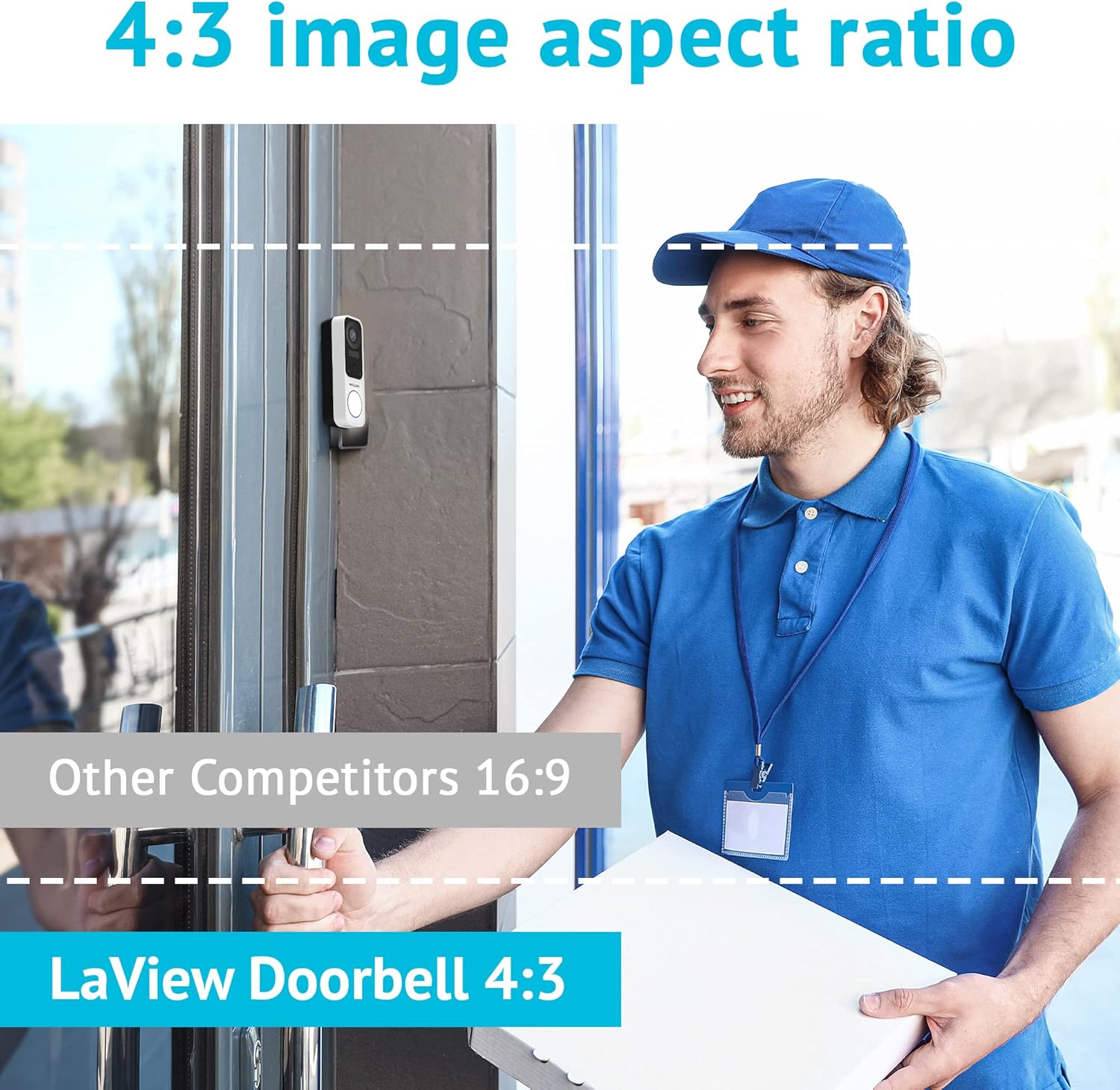 Wireless 2K Doorbell Camera with Base Station, Night Vision, Two-Way Audio T85720