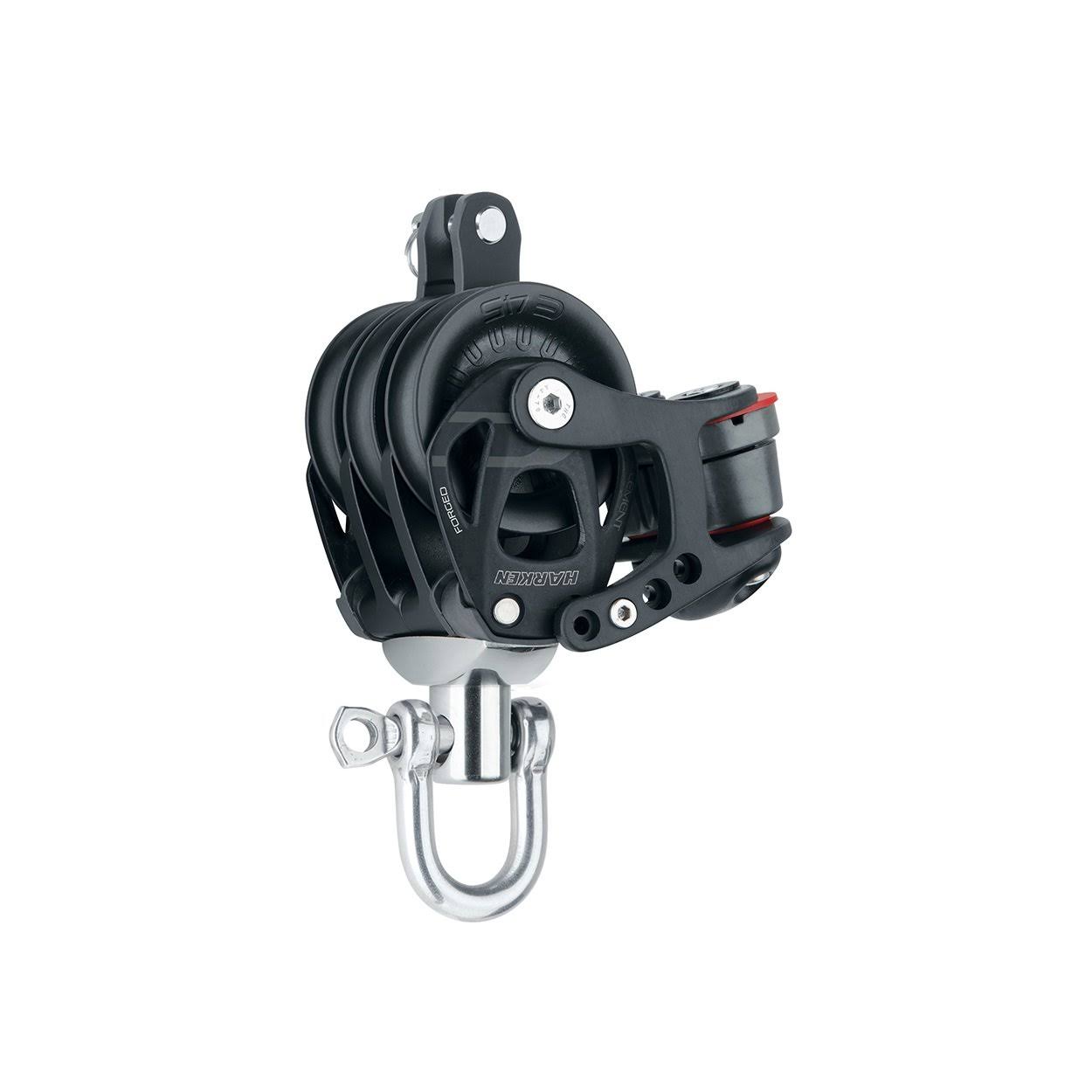 45 mm Aluminum Triple Block with Swivel, Becket, Cam Cleat J20059