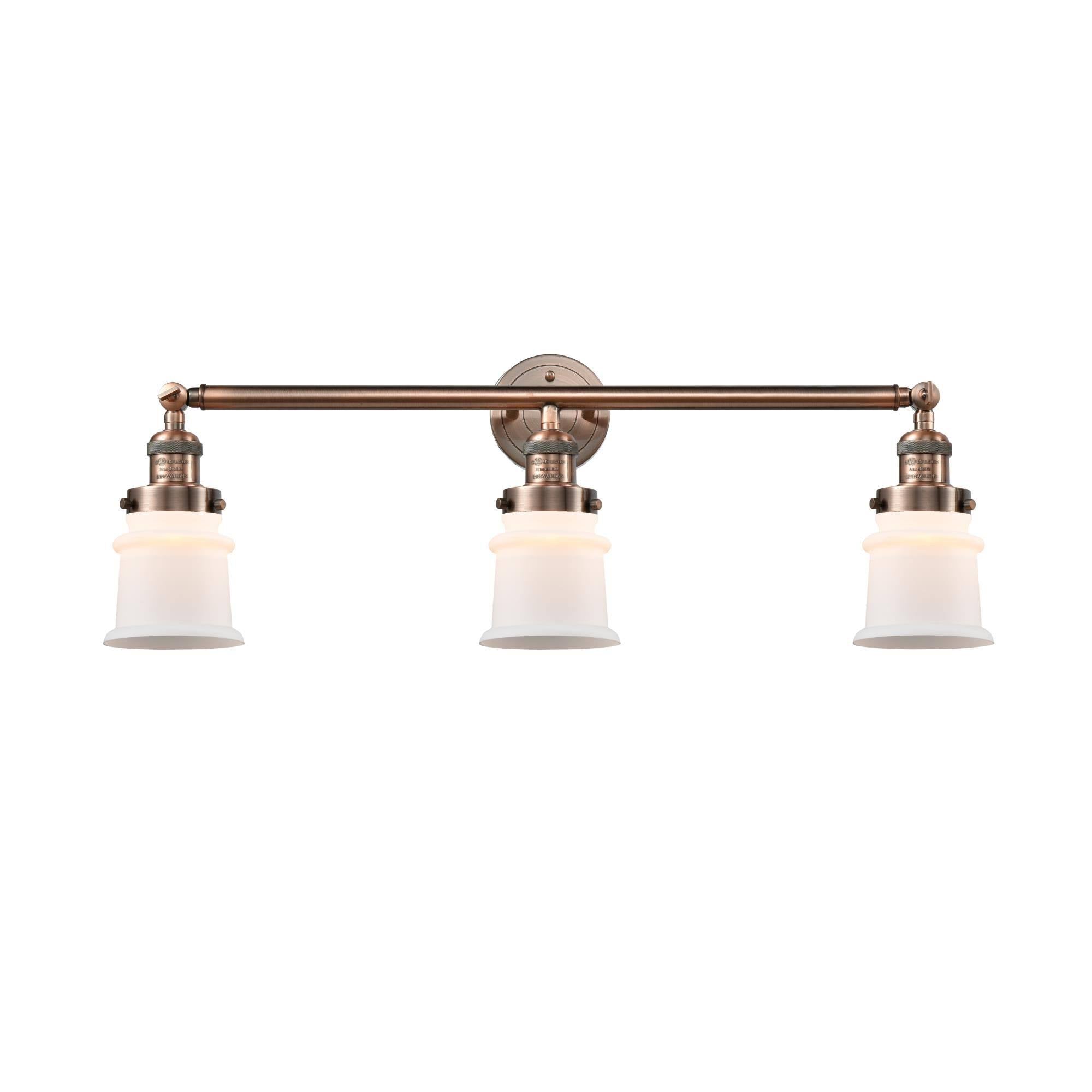 3 Light Antique Copper Bath Vanity Light P719