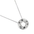 Platinum Diamond Circle Necklace L99636