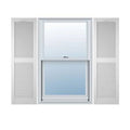 Open Louver Shutters with Center Mullion Y2561