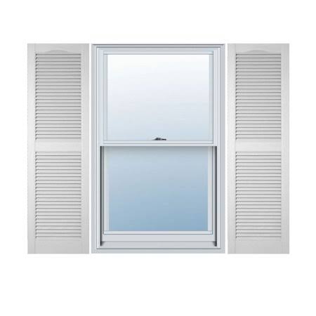 Open Louver Shutters with Center Mullion Y2561