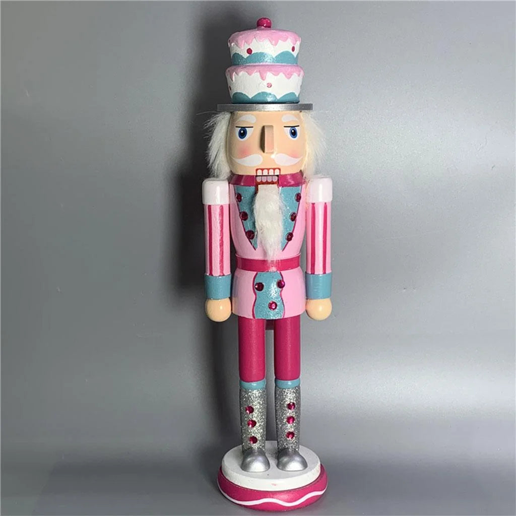35cm Wood Standing Nutcracker Soldier Figures O1810