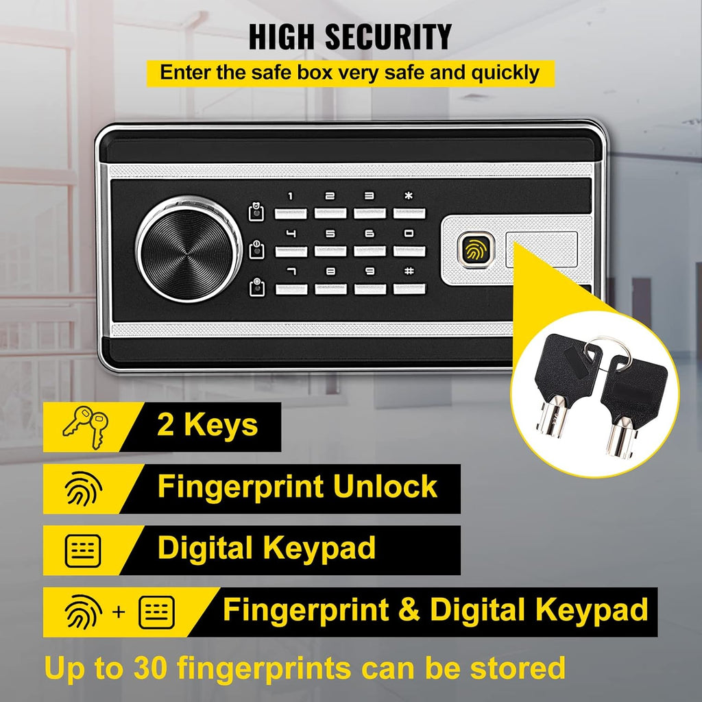 1.7 Cubic Feet Electronic Security Safe with Fingerprint Lock X227