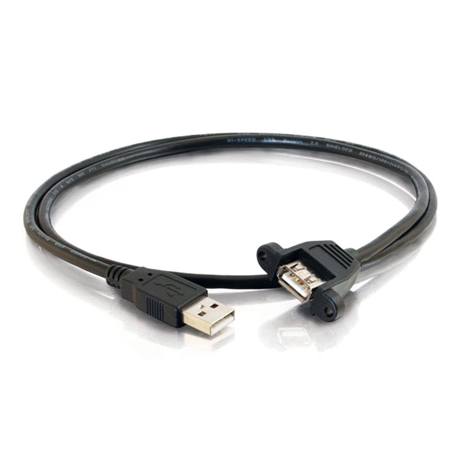Black 3 Feet USB 2.0 A Male to A Female Cable I99852