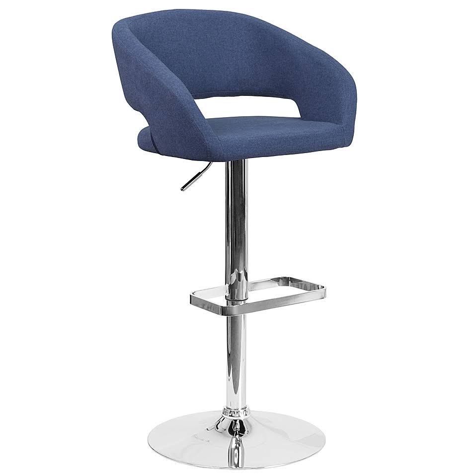 Blue Fabric Bar Stool C250