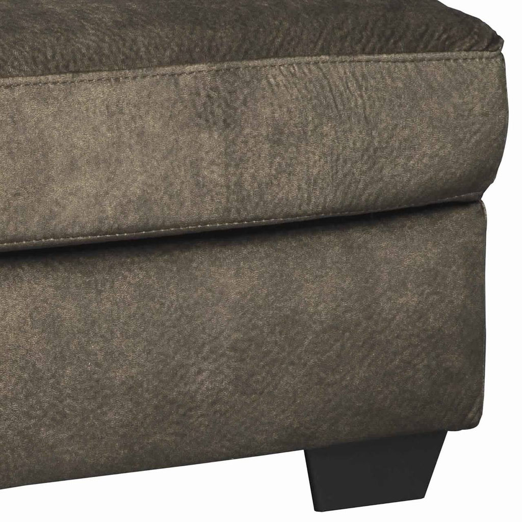 Brown Wooden Ottoman with Block Legs Z931015