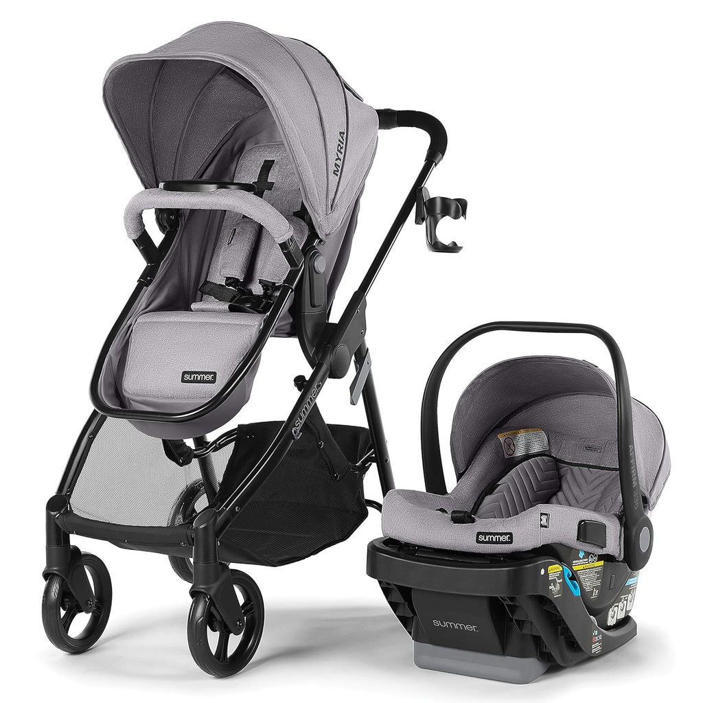 Slate Gray Modular Travel System with Rear-Facing Infant Car Seat X74098