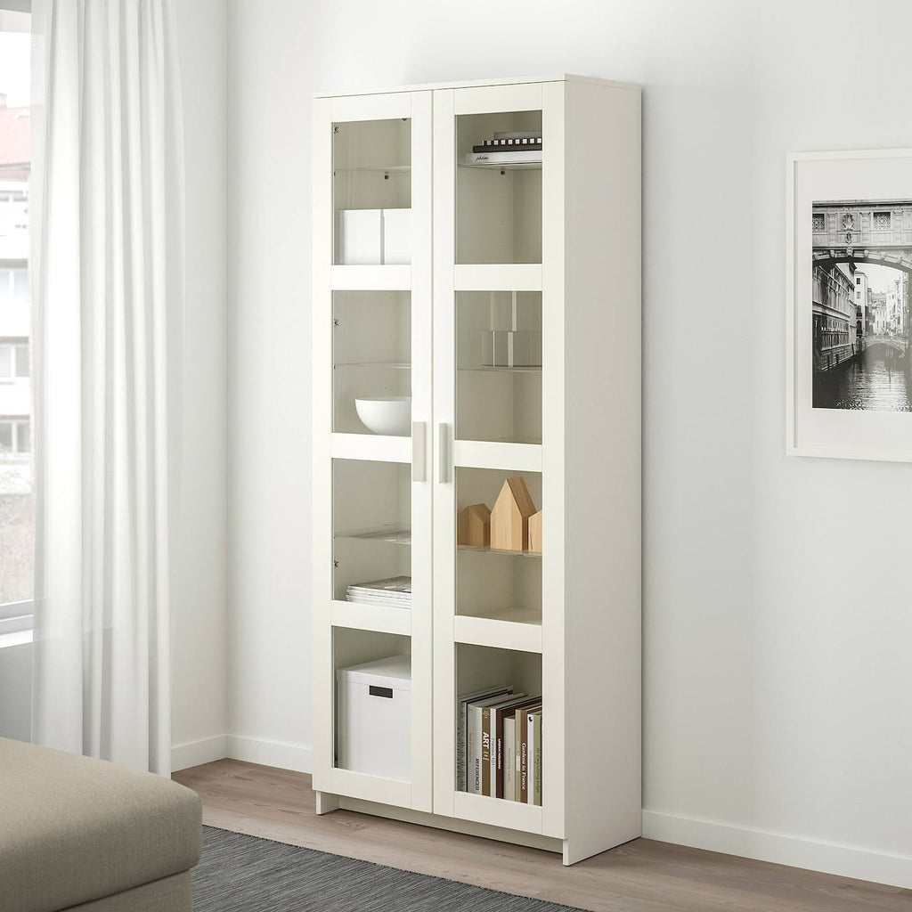 Glass-Door Cabinet, White L5918