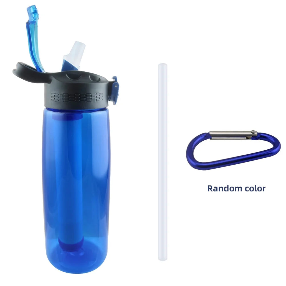 Blue Tritan Water Bottle with Filter Lockable Lid I9003