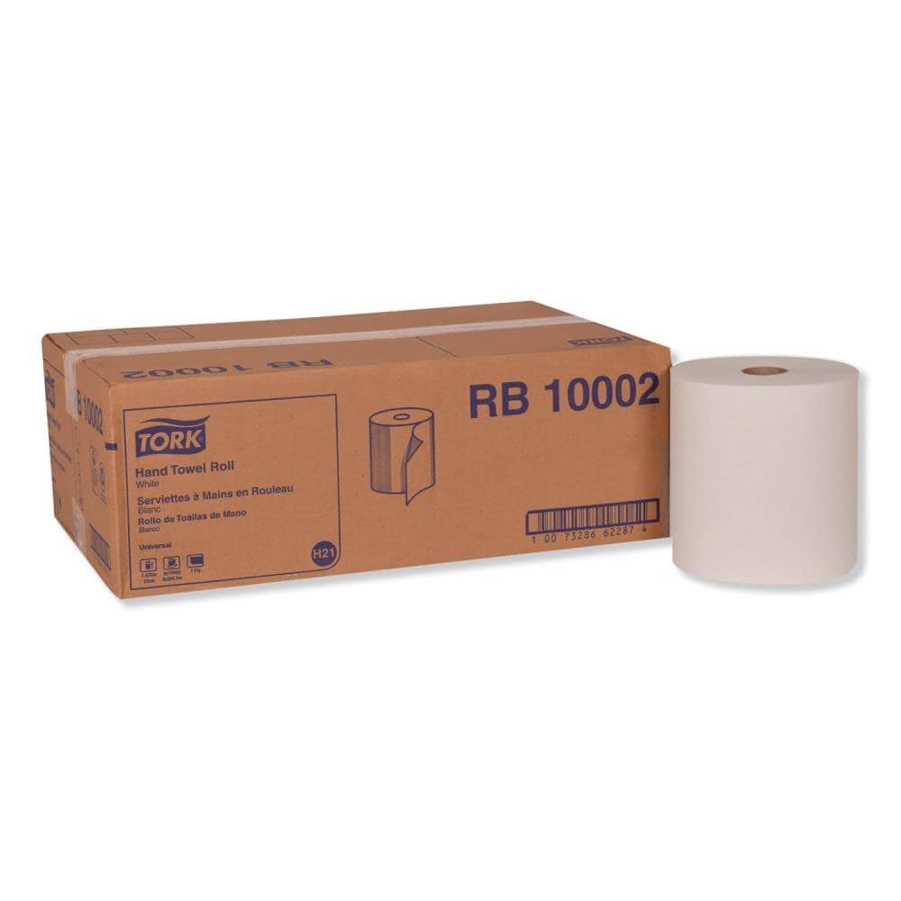 1-Ply White Hardwound Roll Towel, 6/Carton J672388