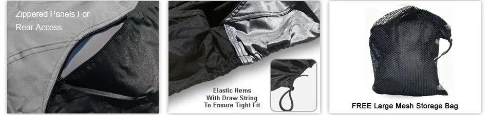 Gray Black Jet Ski Cover with Trailer Straps and Storage Bag M3930