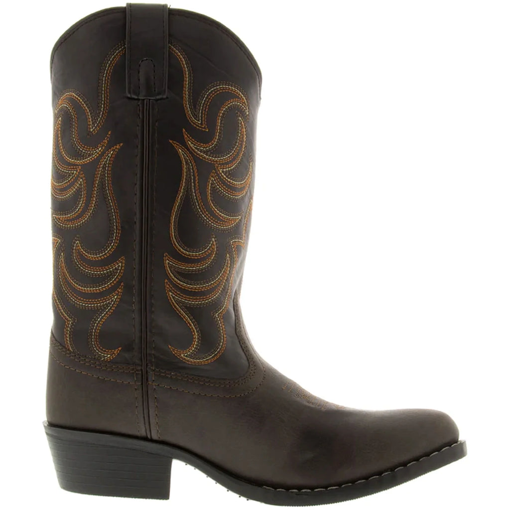 Brown/Black Kids Western Boots O804583