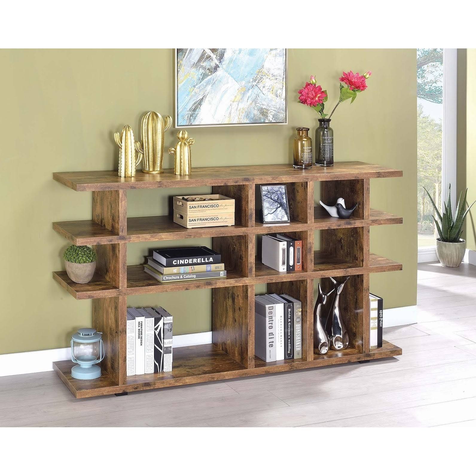 Antique Nutmeg 3 Tier Bookcase V88660