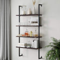 White/Gold 5-Shelf Ladder Bookcase P179