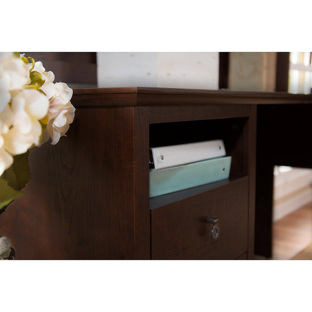 L Shaped Desk with Lateral File Cabinet C198