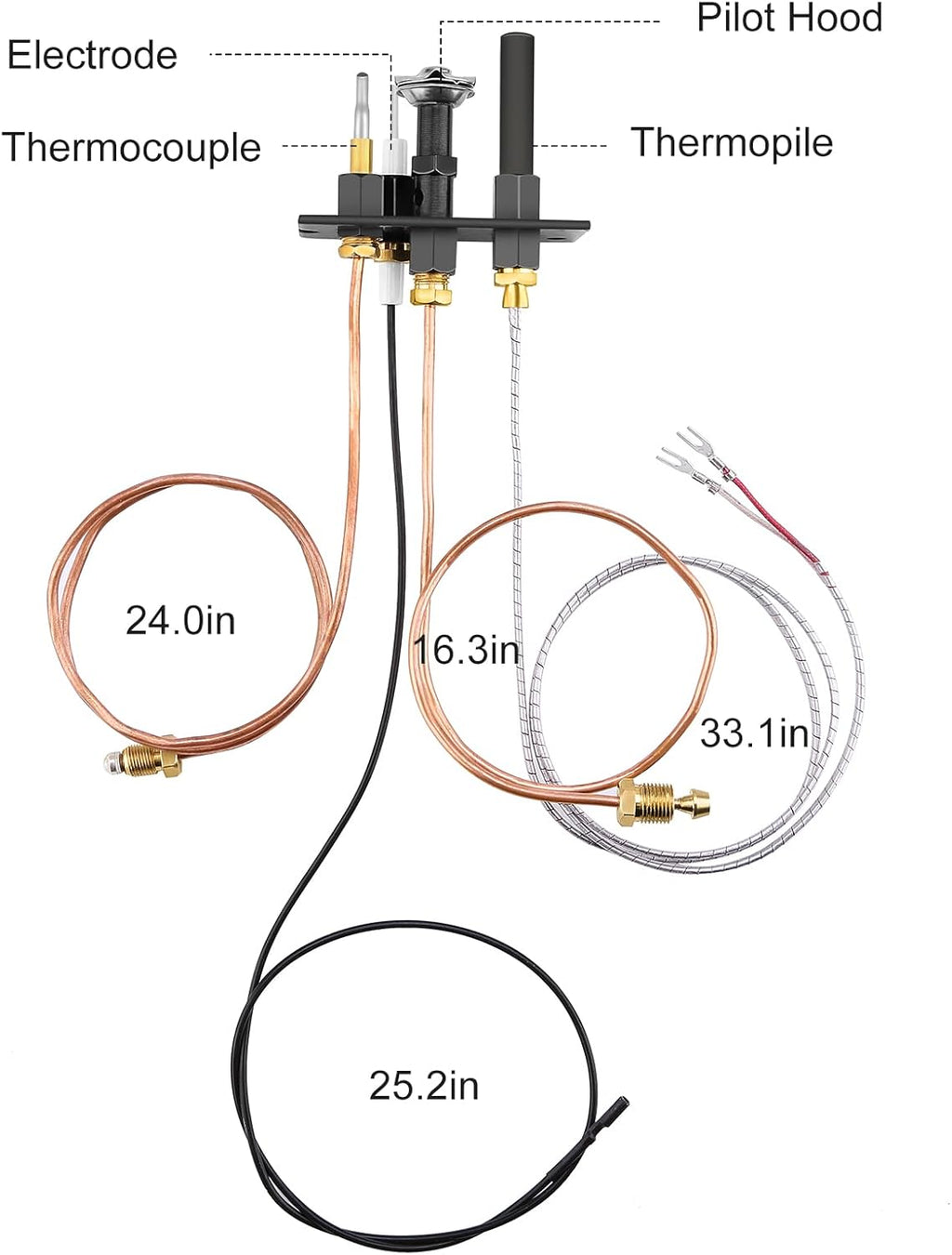 Propane and Natural Gas Pilot Assembly for Fireplace and Stoves W24886