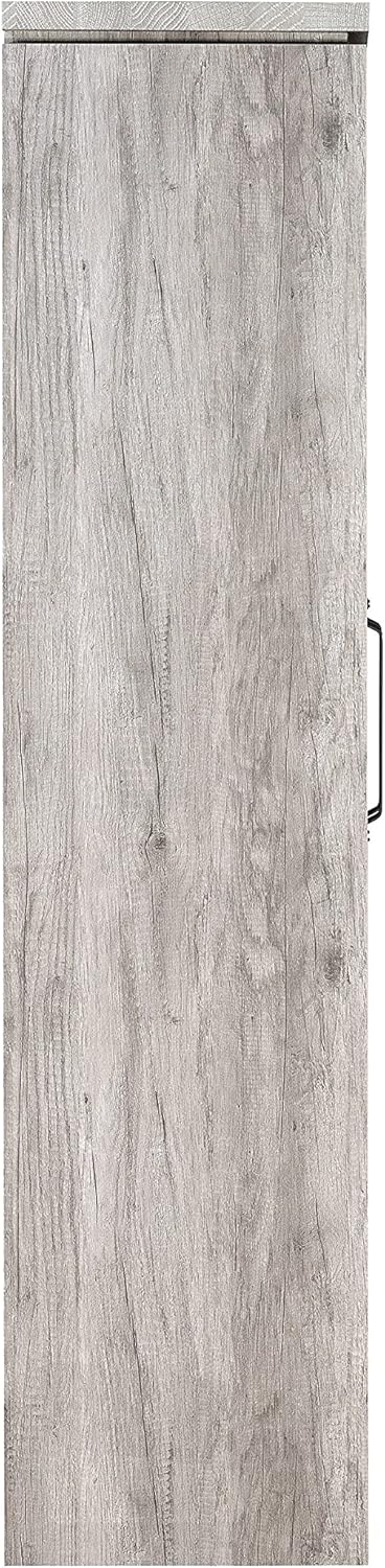 2-door Curio Cabinet Grey Driftwood and Clear P239085