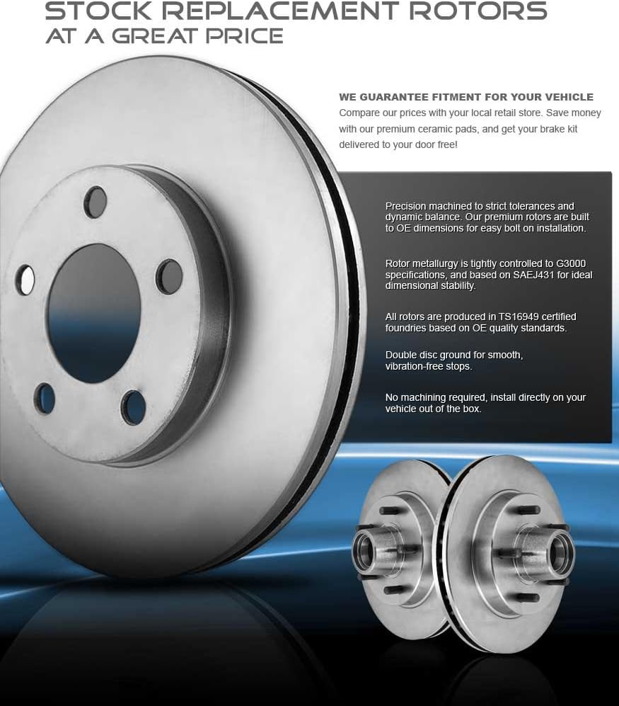 Premium OE Brake Disc Rotors and Metallic Brake Pads W19867