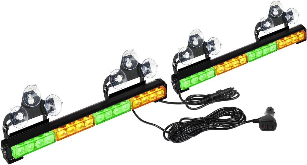 2x16.8 inch 32LED Emergency Flashing LED Traffic Advisor Strobe Light Bar (Red/White) Pack of 2 E688