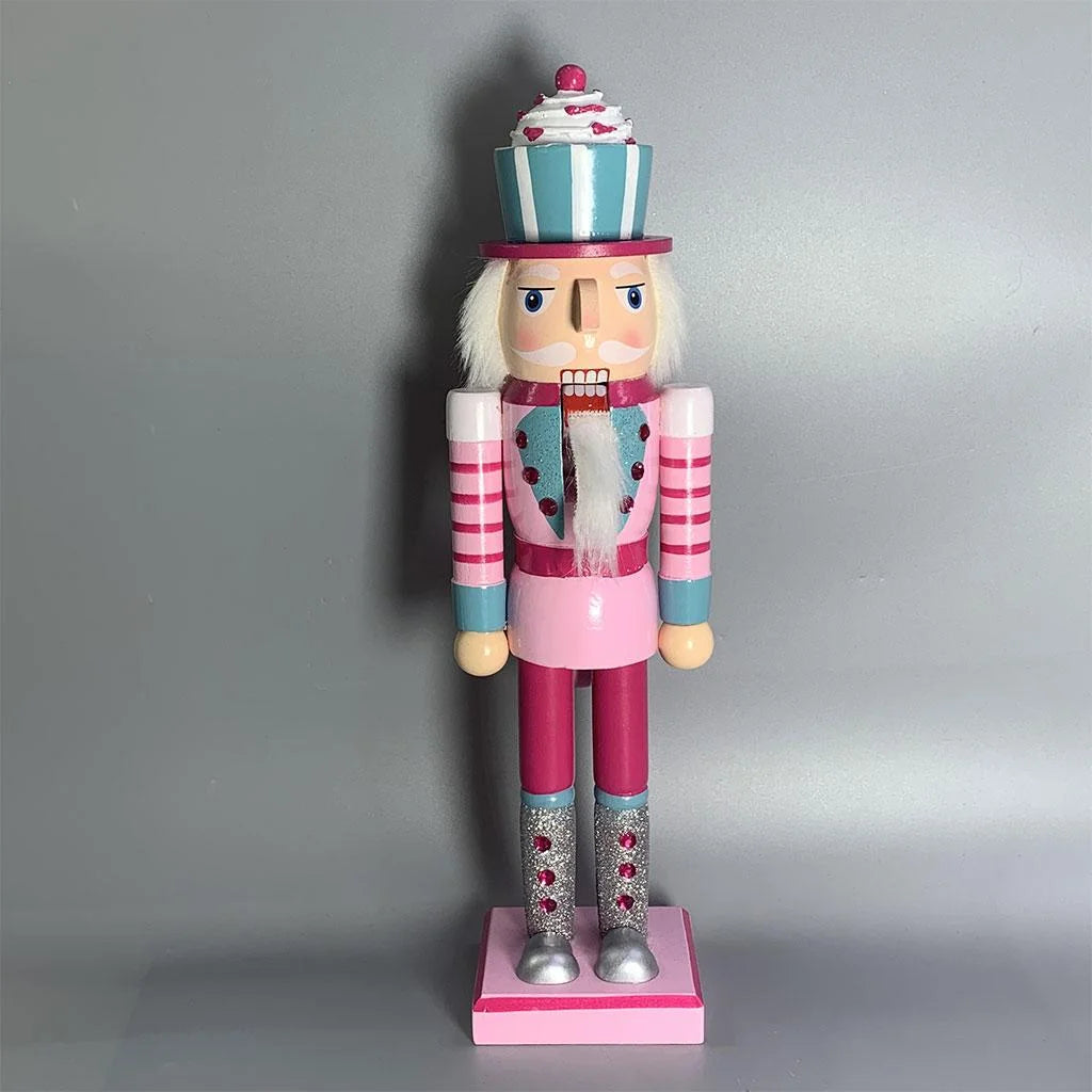 35cm Wood Standing Nutcracker Soldier Figures O1810