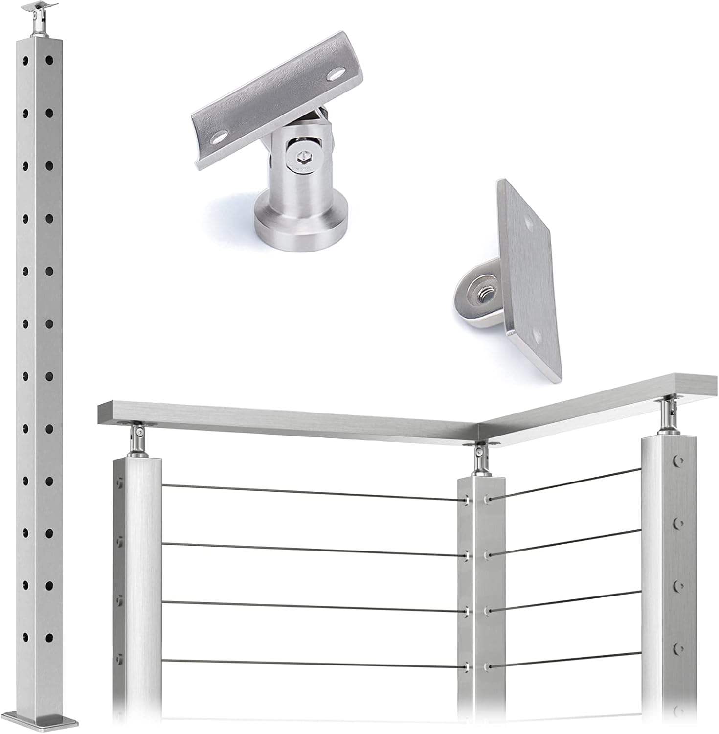 Stainless Steel Brushed Finishing Pre-Drilled Post C3989