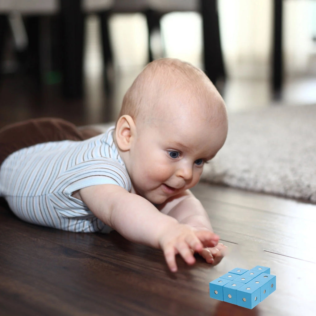 10pcs Wooden Magnetic Cubic Blocks Building Toy O303