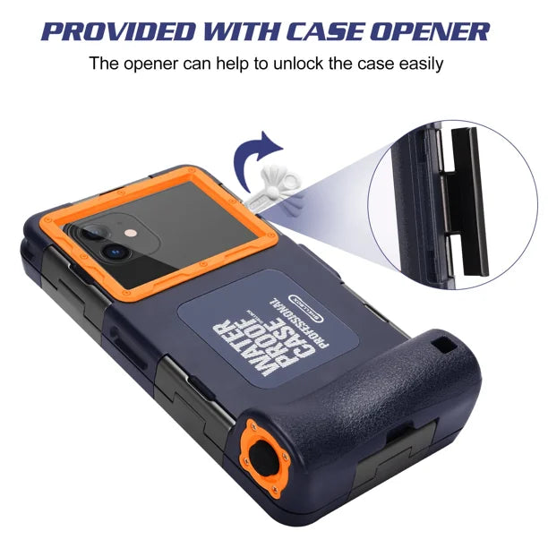 Waterproof Protective Case for Phones Up to 6.9 Inch with Lanyard Y83938