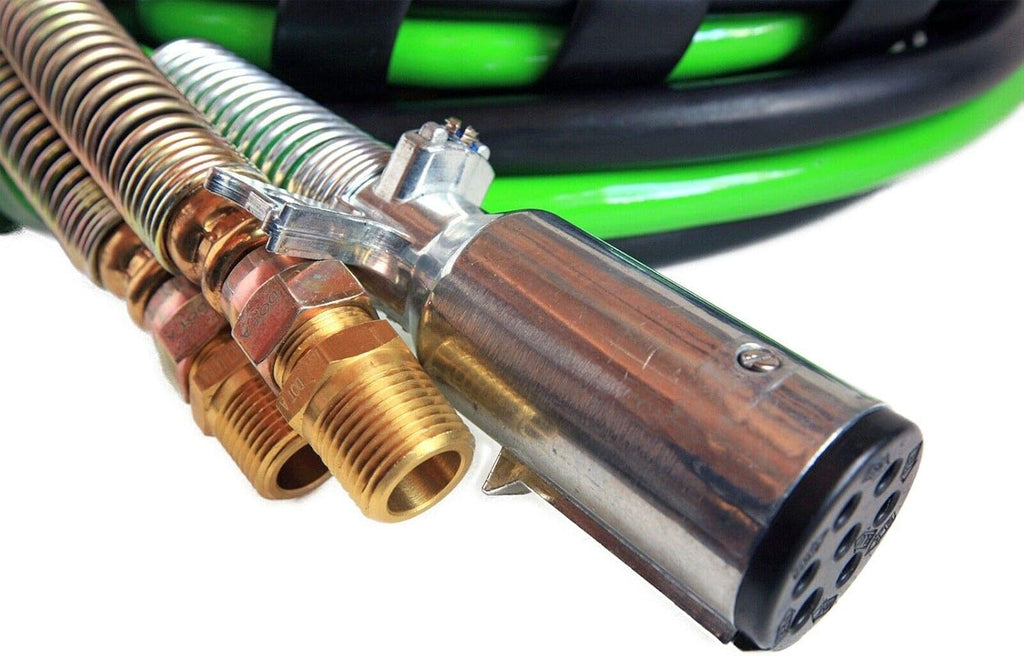 12FT 3 in 1 Wrap ABS Electrical and Rubber Air Line Hose Assemblies For Semi Truck Tractor Trailer R124072