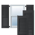 Black Louvered Shutters Pair N468272