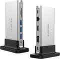 USB C Docking Station with 100W PD, 4K HDMI, VGA, Gigabit Ethernet, Card Reader, USB 3.0, Aux Adapter, Space Gray P572551