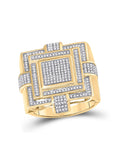 10kt Yellow Gold Womens Square Cluster Ring 7/8 Cttw L807659