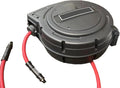 3/8 inch x 50 ft Enclosed Retractable Air Compressor Hose Reel with 3 ft Lead-in Hybrid Hose I27402