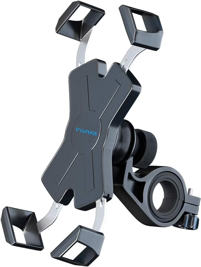 Bike Phone Mount with Stainless Steel Clamp Arms 360° Rotation X8036