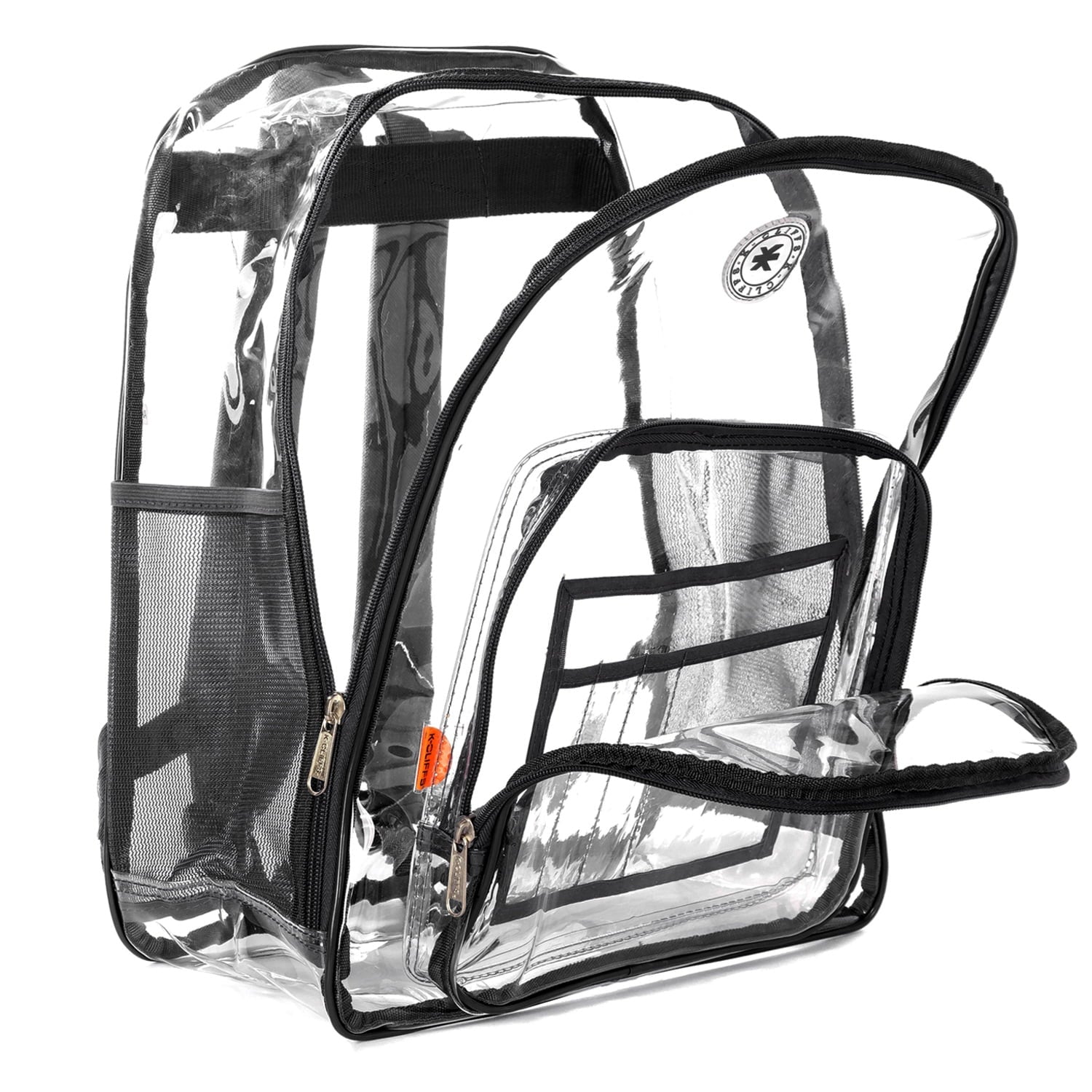 Clear Heavy Duty Transparent Backpack Black C15519