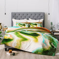 Queen Abstract Watercolor Marble Comforter Q79945