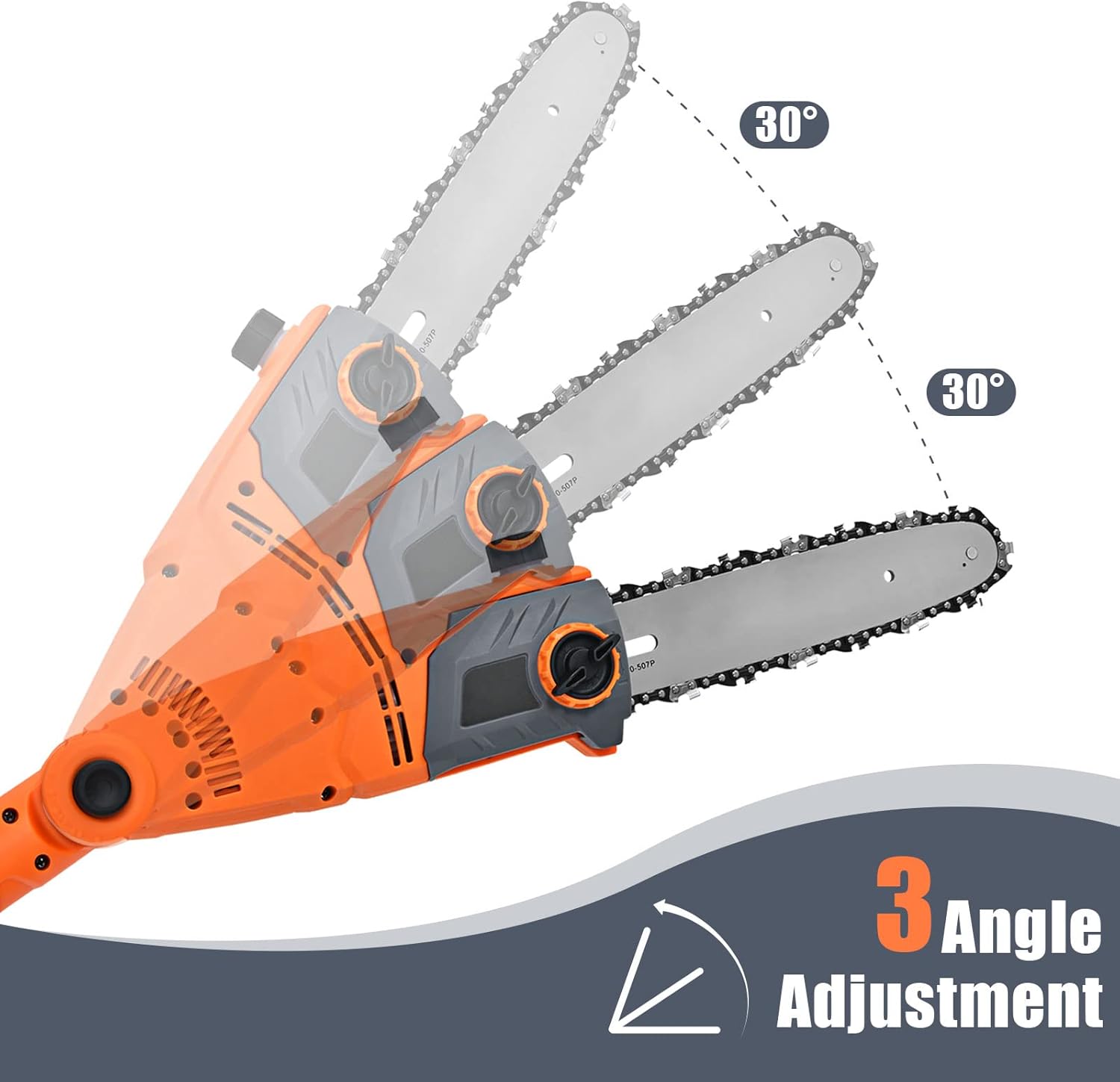 10 Inch 8 Amp Multi-Angle Pole Chain Saw with Telescoping Handle U546651