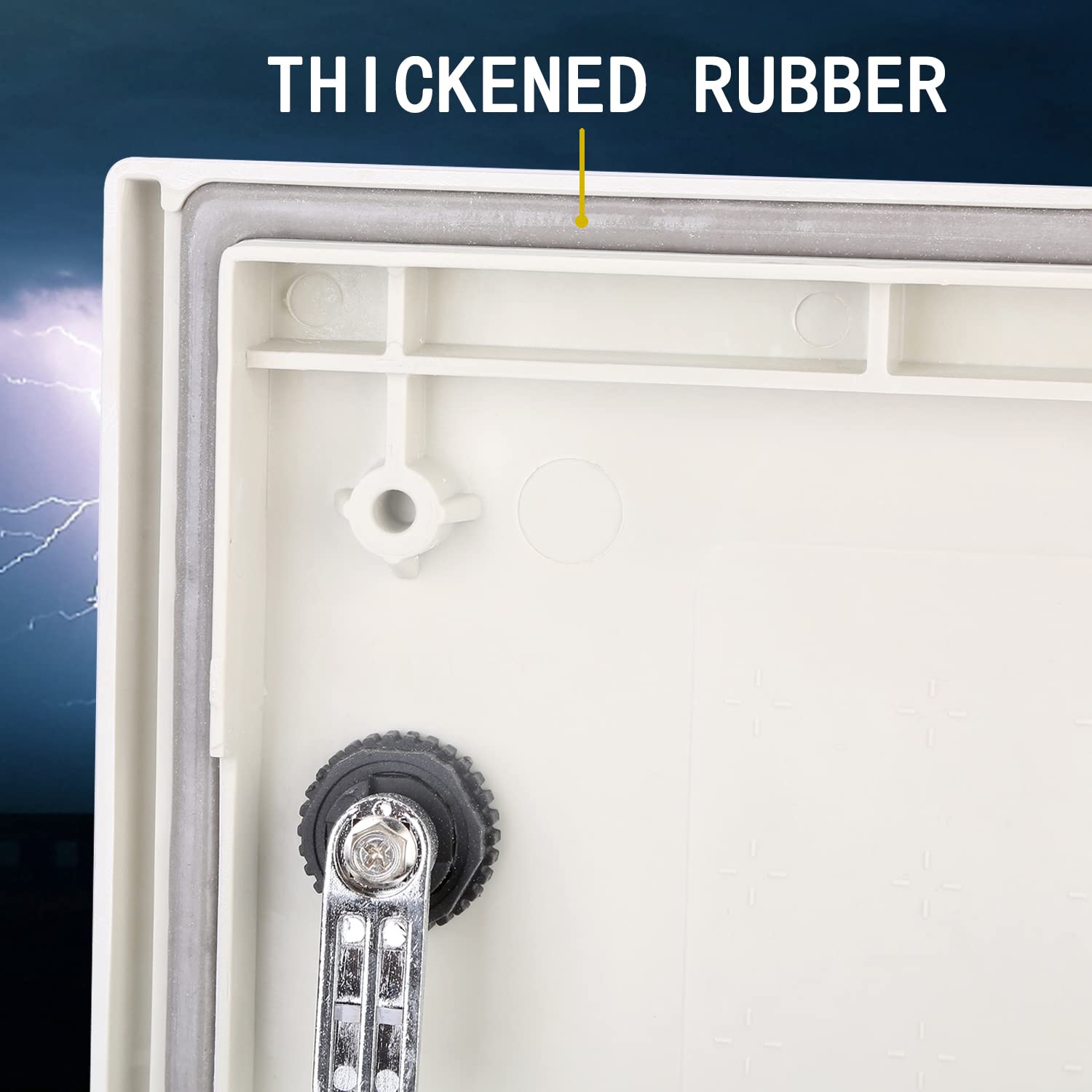 Fiberglass IP65 Wall-Mounted Electrical Enclosure with Hinges & Quarter-Turn Latches U24405